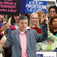 Head feminist "Buck" McGowan leads a march on Washington for women's rights.